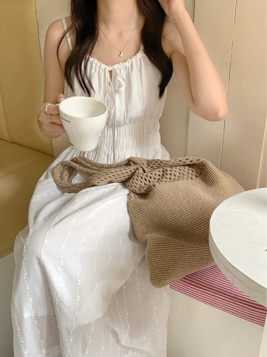All-In-One Knitted Female Maldives Letter Woven Tote Bag Large Capacity Fashionable Women's Shoulder Bag